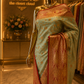 "The Sea Green Duet" Premium Banarasi Silk Saree