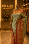 "The Sea Green Duet" Premium Banarasi Silk Saree