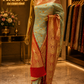 "The Sea Green Duet" Premium Banarasi Silk Saree
