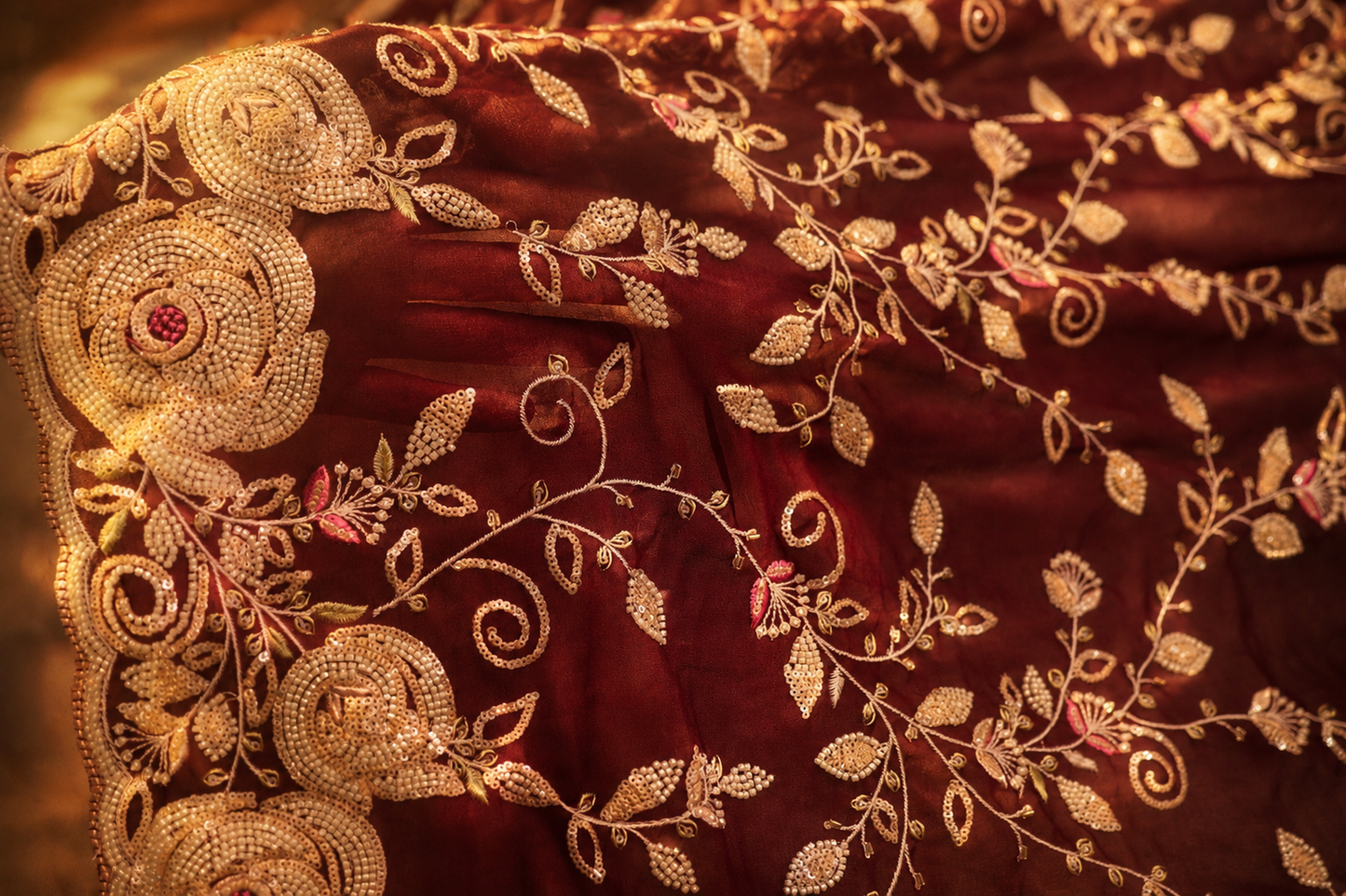"The Royal Maroon" Premium Designer Saree
