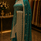 "The Persian Green" Premium Designer Saree with Veil