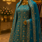 "The Peacock Blue" Premium Hand-Embroidered Bridal Lehenga