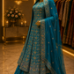 "The Peacock Blue" Premium Hand-Embroidered Bridal Lehenga