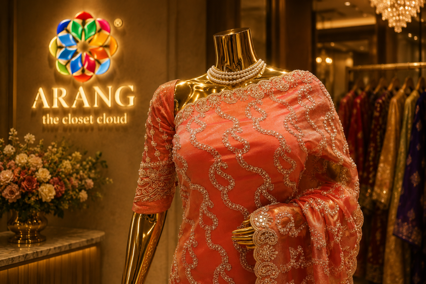 “The Rustic Pink" Premium Designer Saree