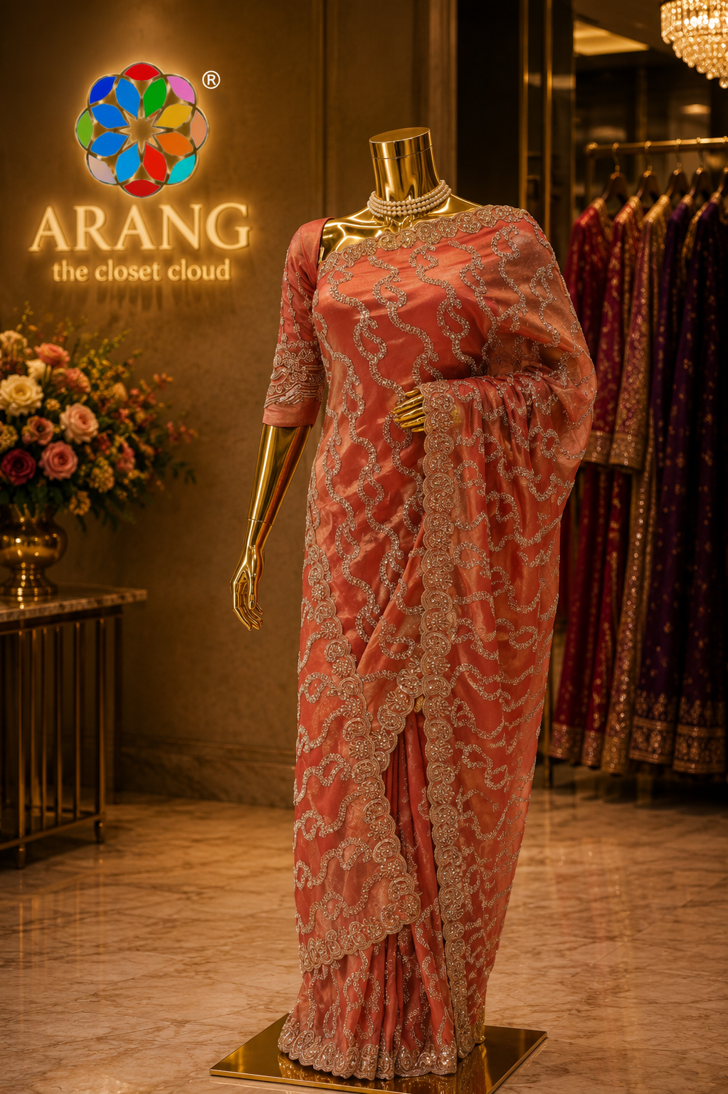 “The Rustic Pink" Premium Designer Saree
