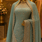 "The Pastel Aquamarine" Bridal Saree with Veil