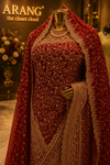 "The Dark Raspberry" Premium Bridal Saree with Veil