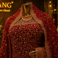 "The Dark Raspberry" Premium Bridal Saree with Veil