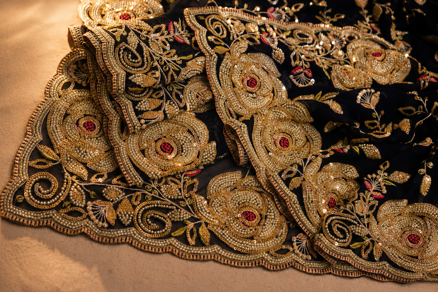 "The Midnight Navy Blue" Premium Luxury Designer Saree