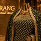 “The Regal Emerald Green” Premium Designer Saree with Veil