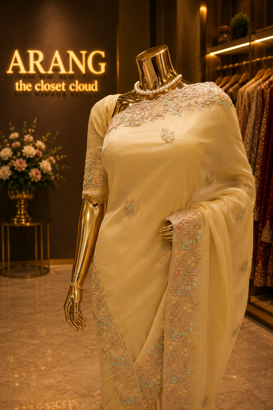 “The Beige Gold” Premium Designer Saree