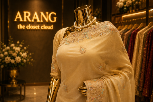 “The Beige Gold” Premium Designer Saree