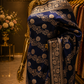 "The Royal Midnight Blue" Premium Pure Banarasi Malai Silk Saree