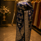 "The Royal Midnight Blue" Premium Pure Banarasi Malai Silk Saree
