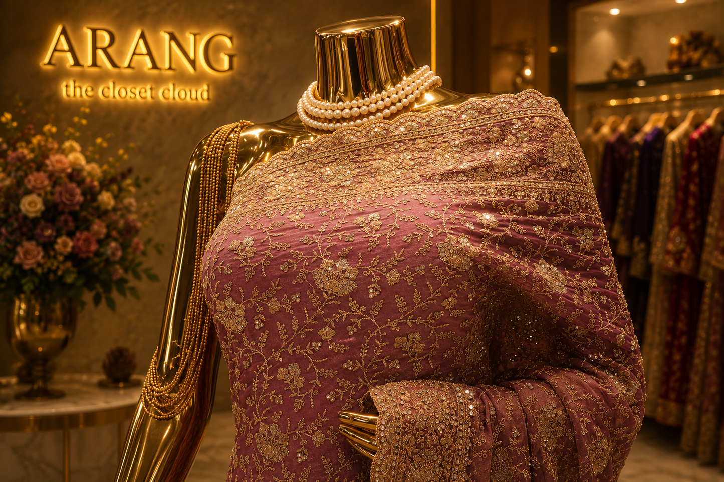 "The Mauve Pink" Premium Designer Saree