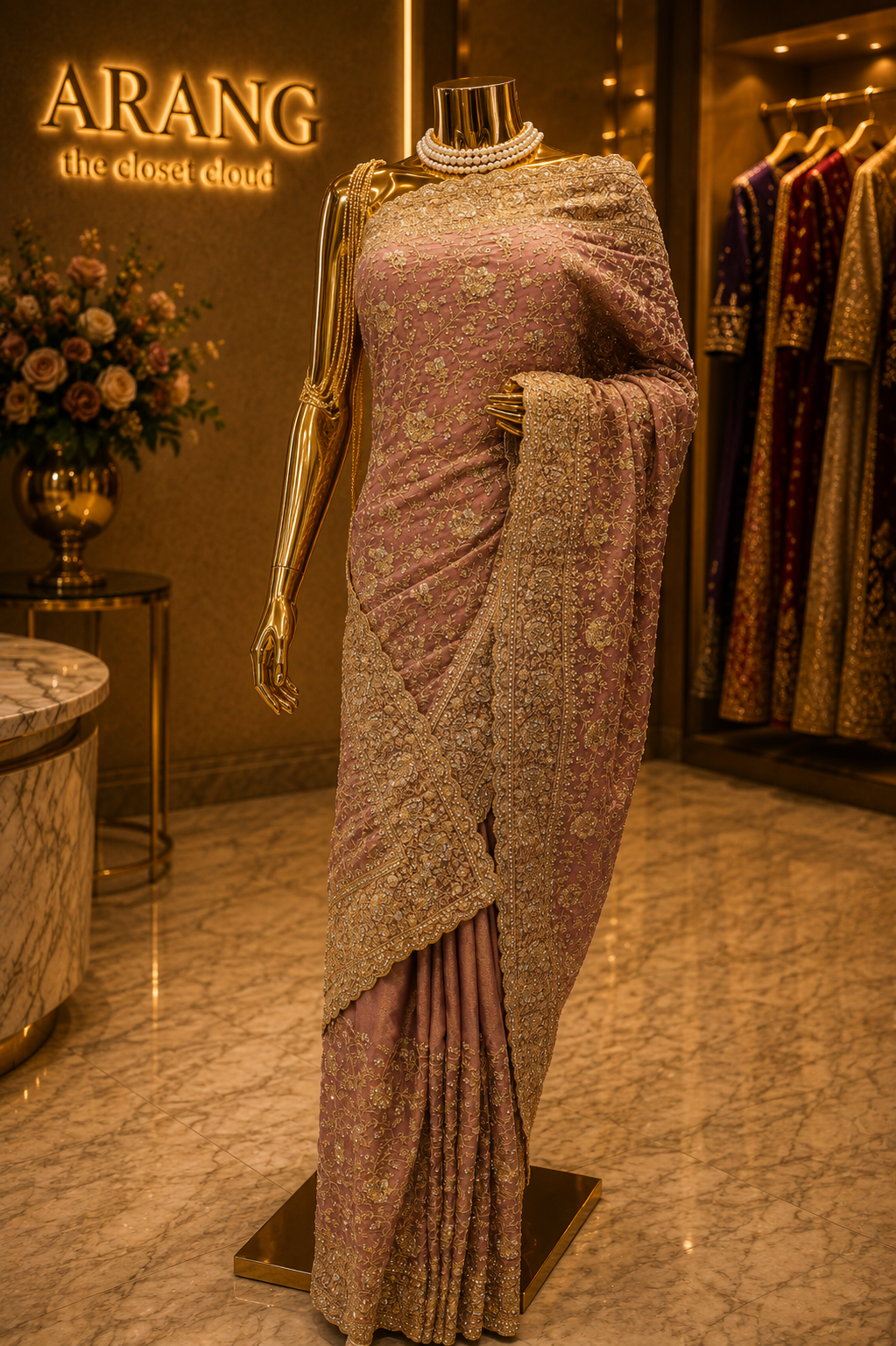 "The Mauve Pink" Premium Designer Saree