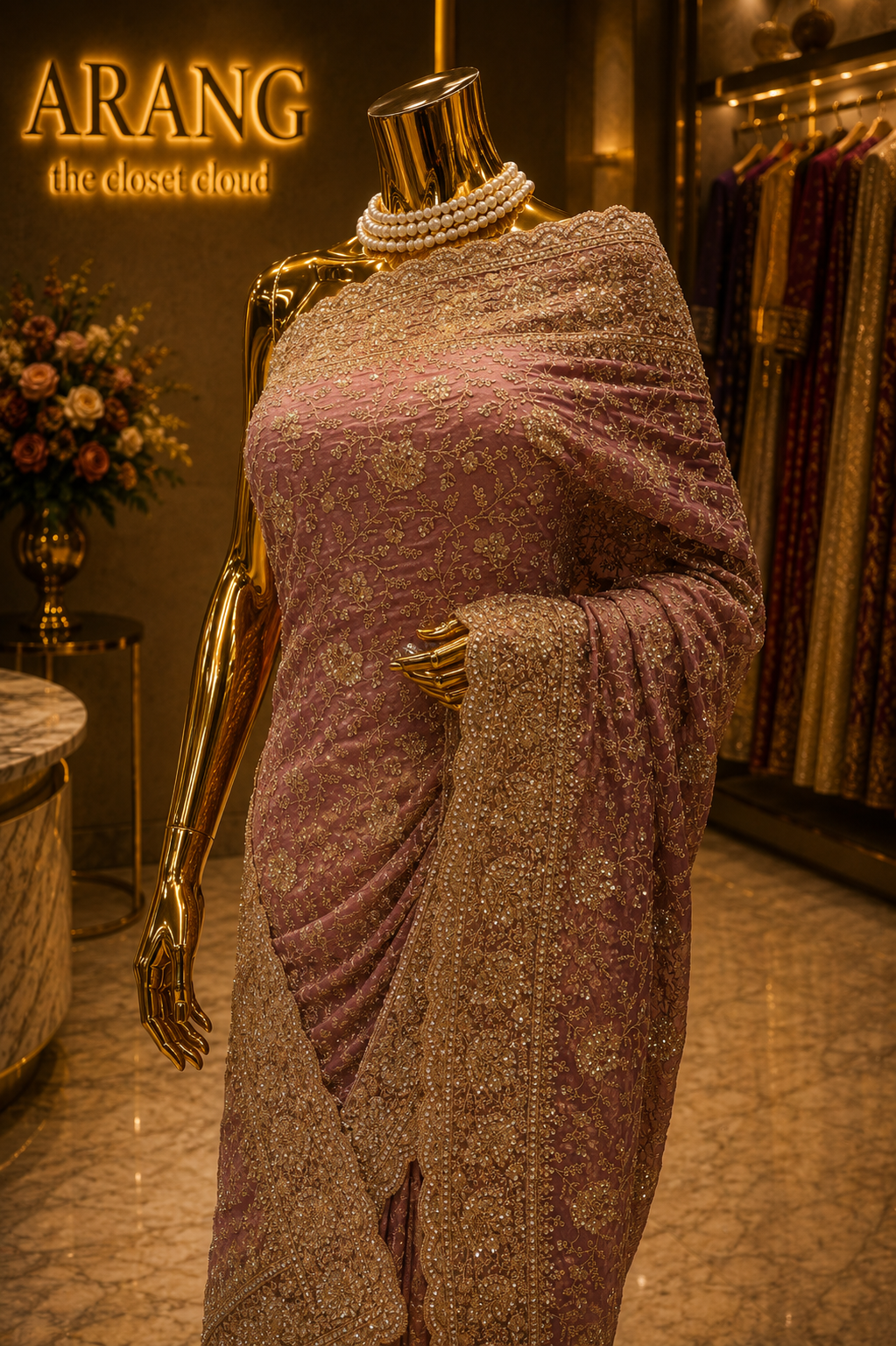 "The Mauve Pink" Premium Designer Saree