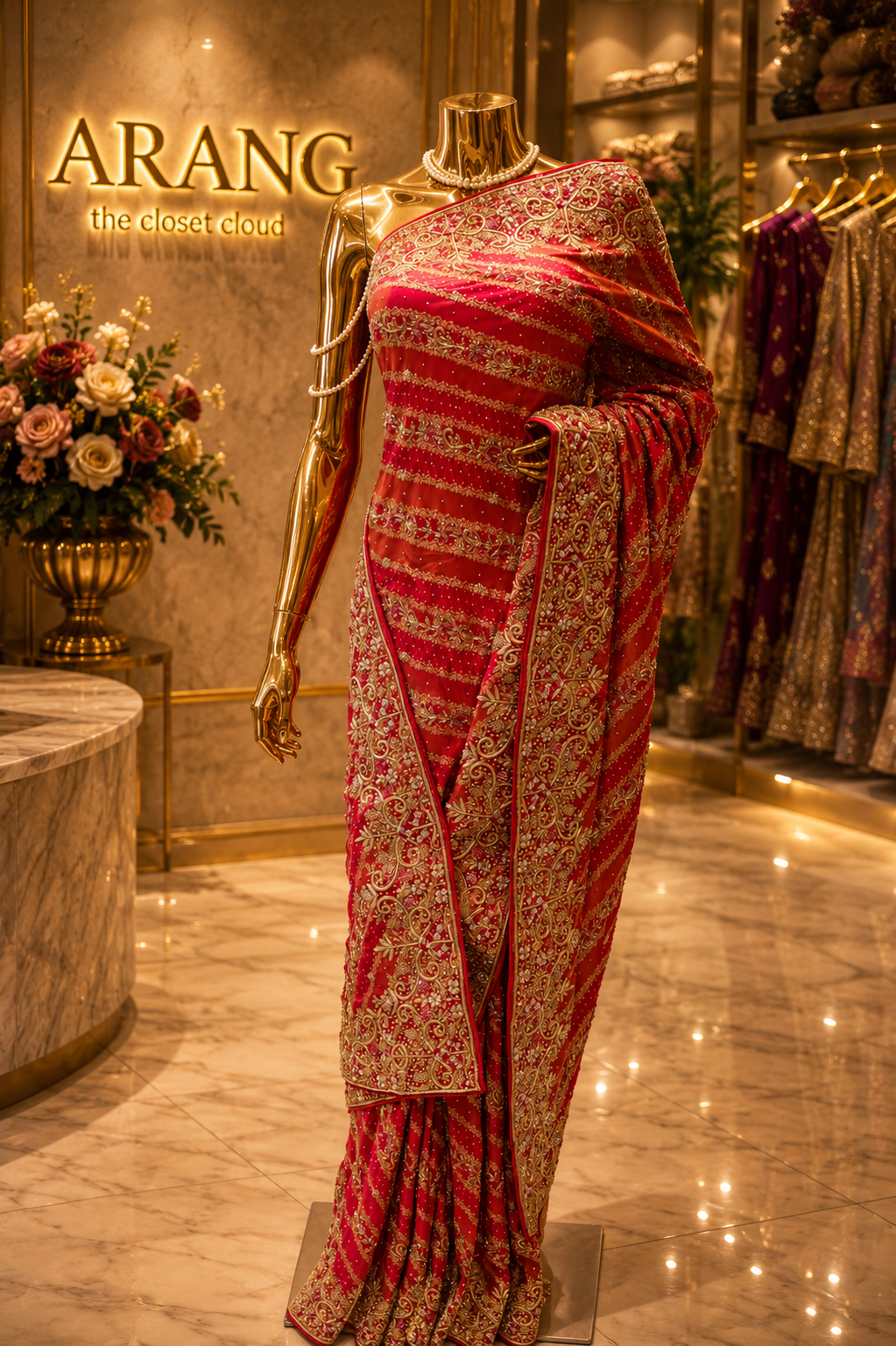 “The Fuchsia Pink" Premium Pure Handcrafted Banarasi Silk Saree