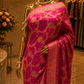 "The Rani Pink" Premium Banarasi Bandhej Chiffon Saree