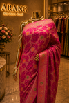 "The Rani Pink" Premium Banarasi Bandhej Chiffon Saree