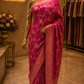 "The Rani Pink" Premium Banarasi Bandhej Chiffon Saree