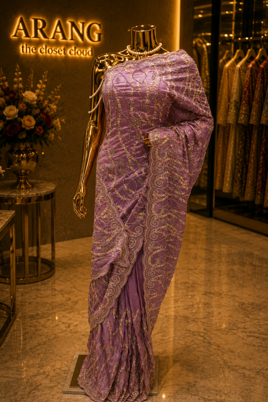 "The Orchid Mauve" Premium Designer Saree
