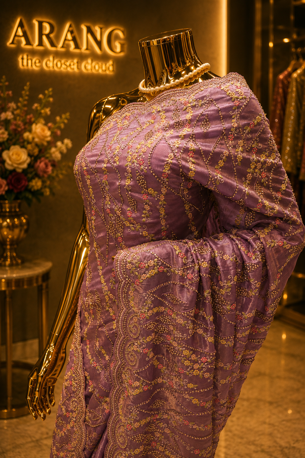 "The Orchid Mauve" Premium Designer Saree