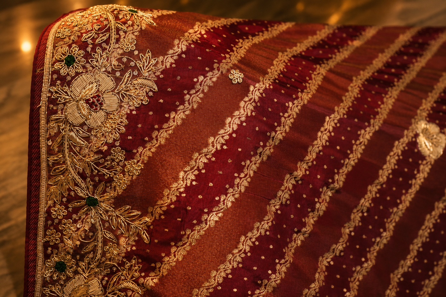 “The Royal Maroon" Premium Pure Banarasi Silk Saree