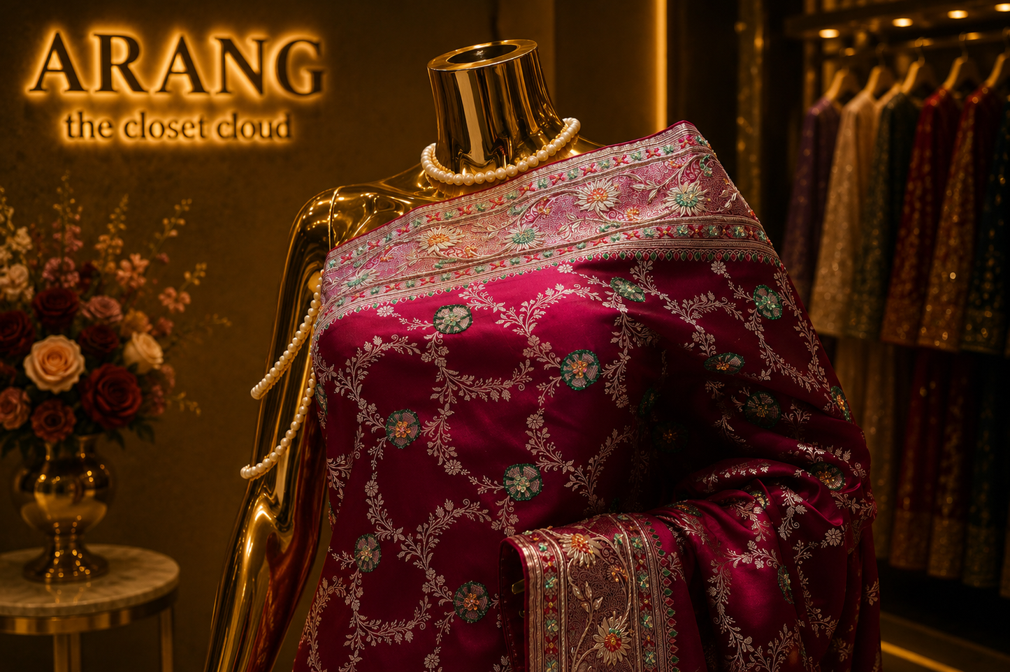 "The Russian Violet" Premium Banarasi Silk Saree