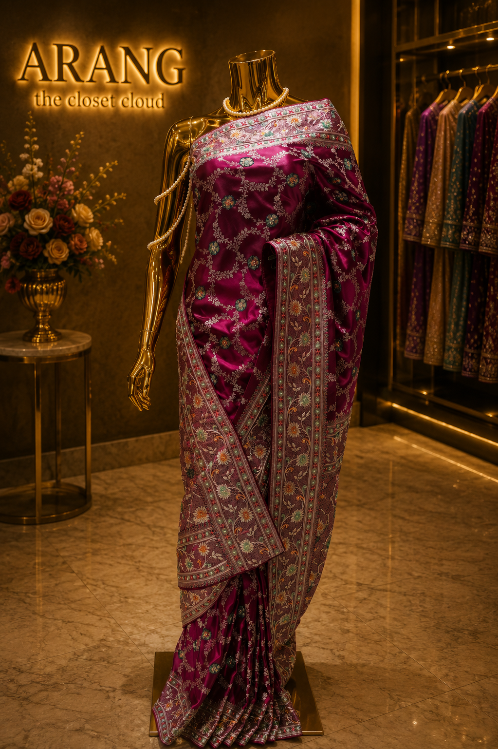 "The Russian Violet" Premium Banarasi Silk Saree