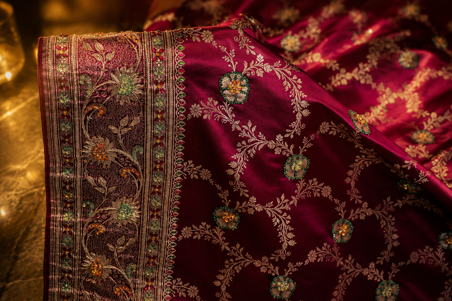 "The Russian Violet" Premium Banarasi Silk Saree