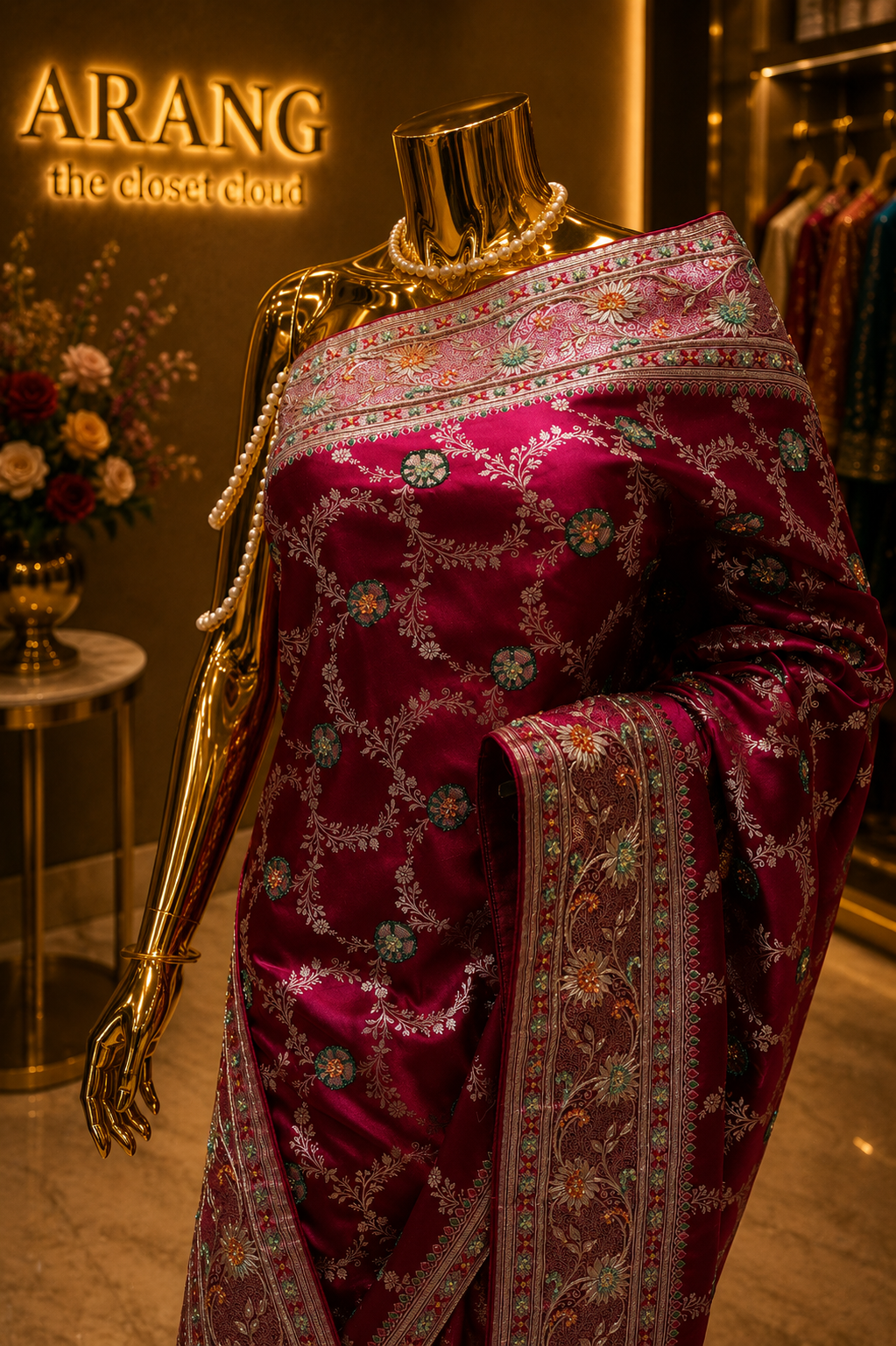 "The Russian Violet" Premium Banarasi Silk Saree