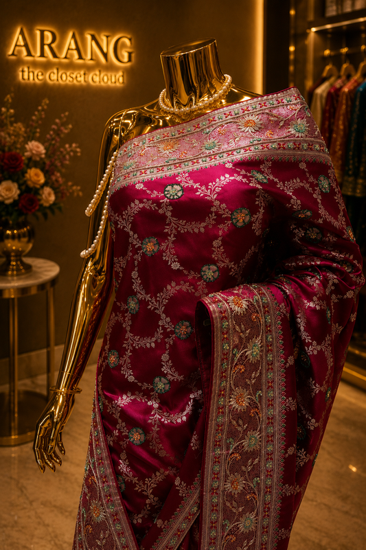 "The Russian Violet" Premium Banarasi Silk Saree