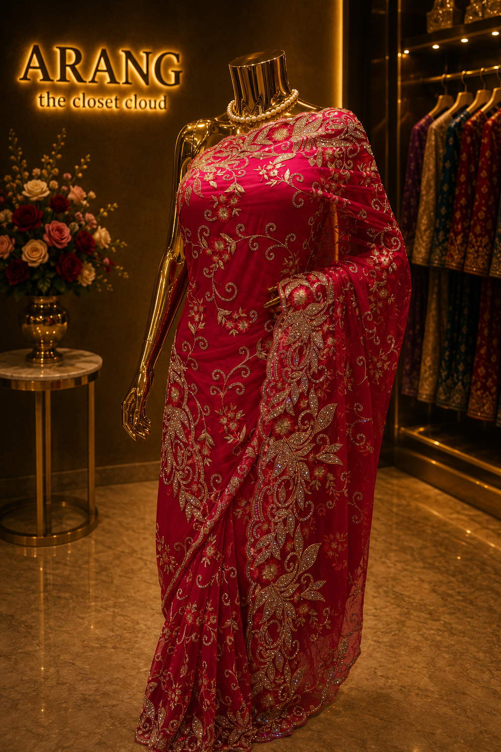 "The Rani Pink" Premium Designer Luxury Saree