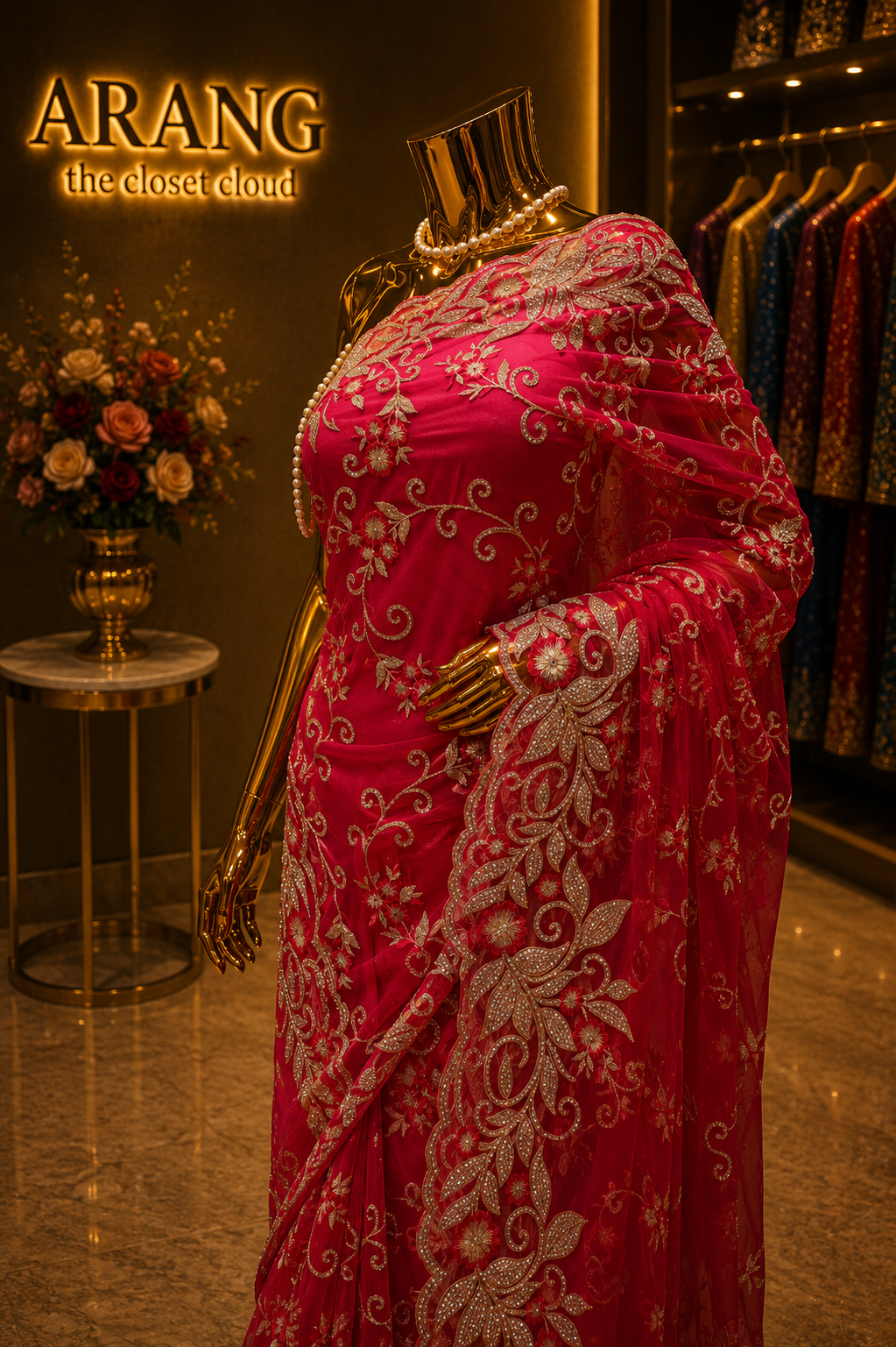 "The Rani Pink" Premium Designer Luxury Saree
