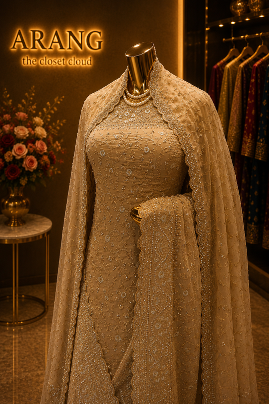 “The Golden Petals” Vol 3 Premium Designer Saree with Veil