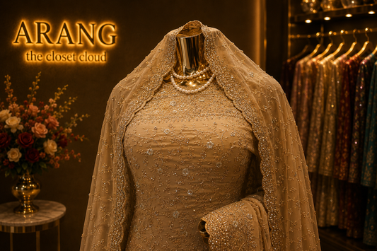 “The Golden Petals” Vol 3 Premium Designer Saree with Veil
