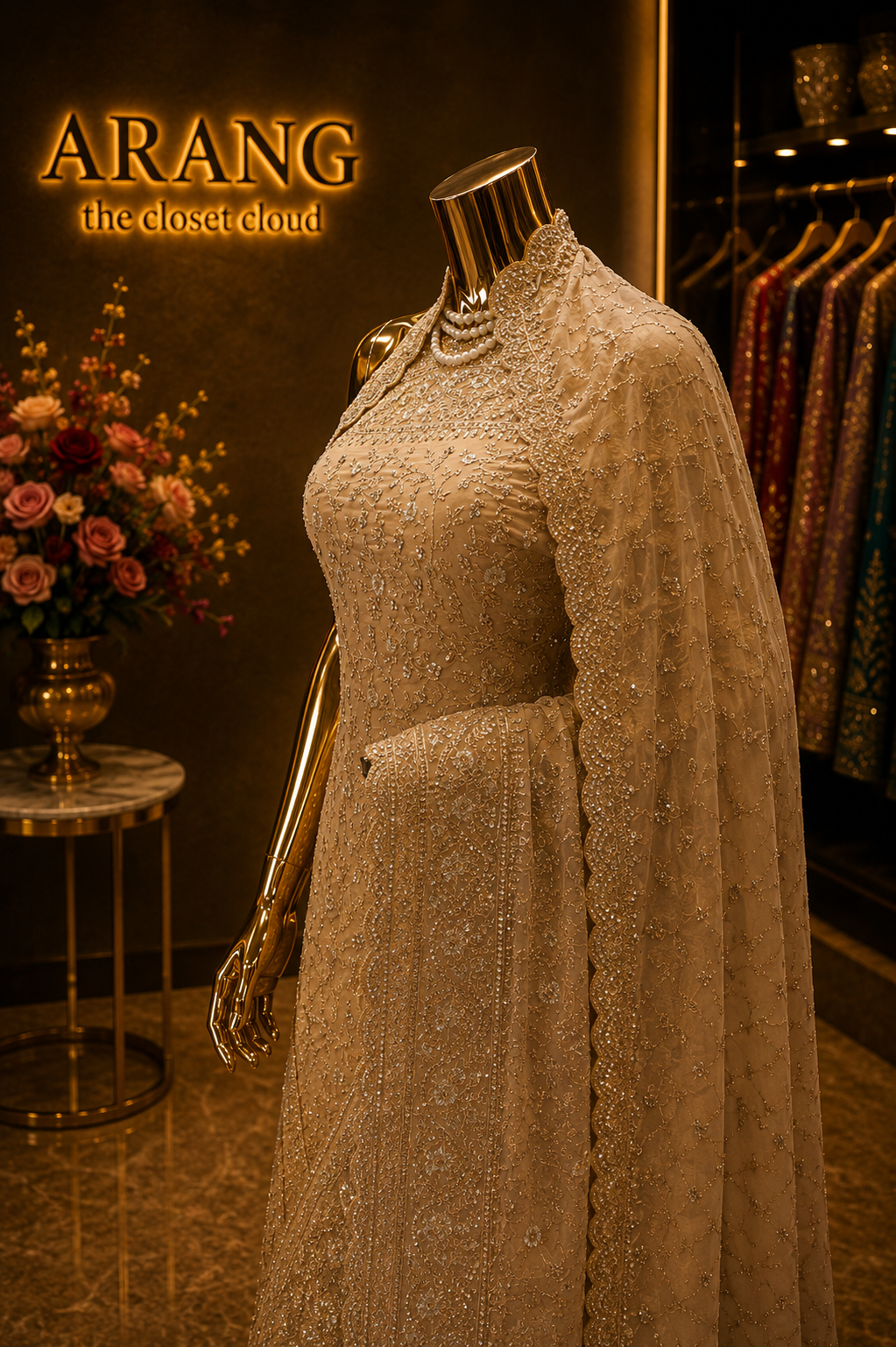 “The Golden Petals” Vol 3 Premium Designer Saree with Veil