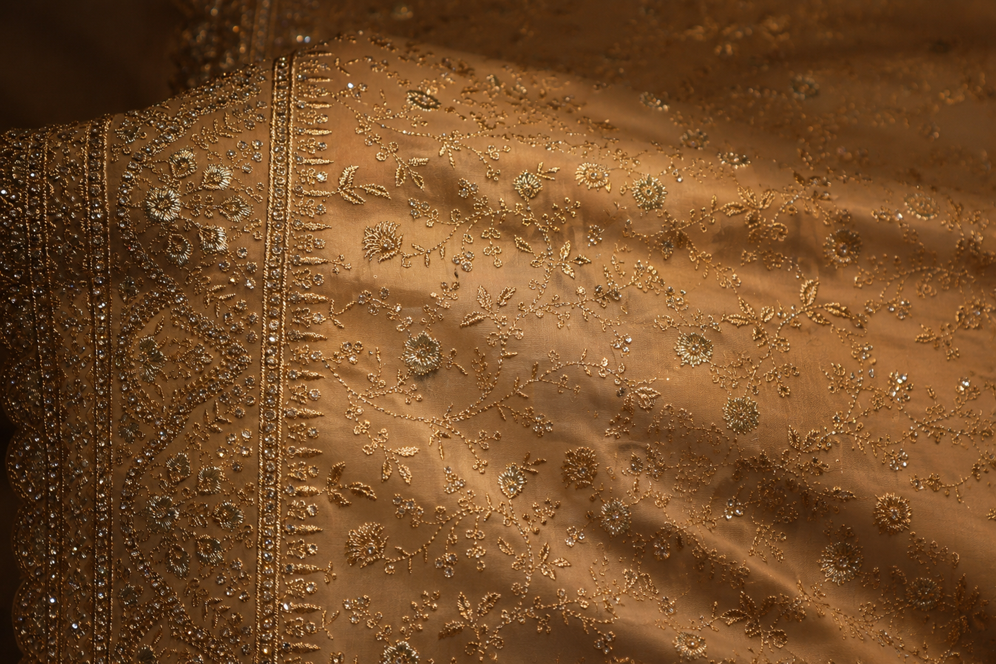“The Golden Petals” Vol 3 Premium Designer Saree with Veil