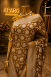 "The Mustard Gold" Premium Banarasi Chiffon Saree