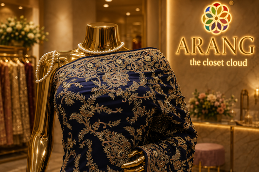 “The Royal Midnight Blue" Premium Luxury Designer Saree