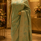 "The Pistachio Green" Premium Crystal Banarasi Silk Saree