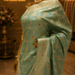 "The Pistachio Green" Premium Crystal Banarasi Silk Saree