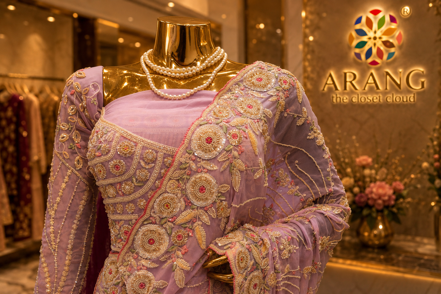 “The Elegant Lilac” Premium Designer Saree
