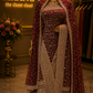 "The Royal Maroon" Premium Bridal Saree with Veil