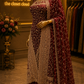 "The Royal Maroon" Premium Bridal Saree with Veil