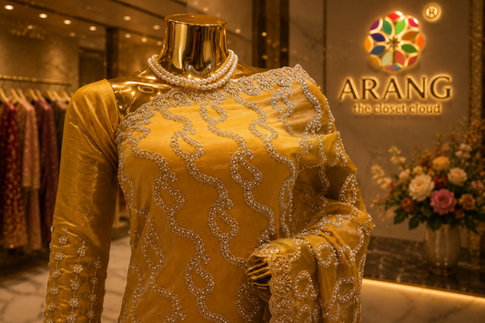 “The Antique Gold" Premium Designer Saree