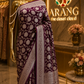 "The Burgundy" Banarasi Chiffon Saree