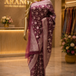 "The Burgundy" Banarasi Chiffon Saree
