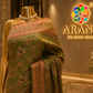 “The Royal Olive Green” Premium Kashmiri Pashmina Silk Saree